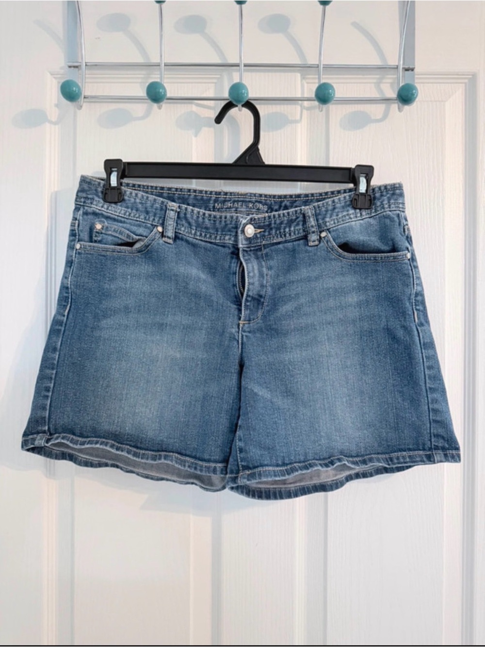 Michael Kors Blue Denim Shorts Size 12